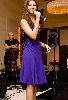 Nancy Ajram : in a stunning deep purple dress in a private party