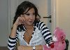 Nancy Ajram : receiving a stuffed bear tou from her fans