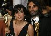 Nadine Labaki : Nadine as the winner of the award for Best Lebanese movie Caramel poses with her husband Khaled Mouzannar won the best film music