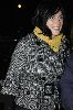 Nadine Labaki : gray coat and yellow scarf