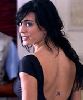 Nadine Labaki : backless dress that shows her tattoo