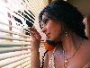 Nadine Labaki : a high quality image of nadine while playing her role in the movie caramel