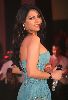 Haifa Wehbe : a backless light blue dress for the Unisco charity party