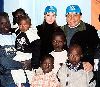 Adel Emam : Angeline Jolie picture with Adel Imam as the Goodwill Ambassadors for UNHCR with the kids of Africa