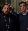 Adel Emam : Adel emam as a christian priest with his son at the movie Hasan and Morcos