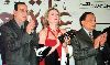 Adel Emam : Ahmed Rateb with Yosra and Adel Imam at the press conference of the Yacoubian building movie