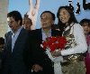 Adel Emam : dalia behairi with adel imam on stage