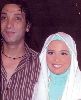 Hanan Turk : with her husband khaled wearing Hejab