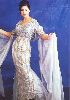 Hanan Turk : in a long silver dress