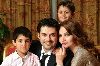 Ragheb Alama : agheb alama family photo with his wife and two sons khaled and loay