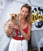 Jill Goodacre : wallpaper of Jill Goodacre with a puppy