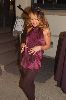 Tila Tequila : showing at the Supermodels Unlimited Magazine Party on November 12th 2008 with her semi-dress purple top