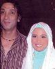 Hanan Turk : hanan with her husband khaled after wearing hijab