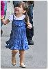 Suri Cruise : light blue dress together with her lovely ballerine golden shoe