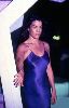 Claudia Christian : Claudia in a dark blue sleep gown