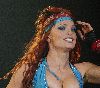 Christy Hemme : a blue wrestling outfit