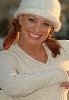 Christy Hemme : in a woolen while sweater and hat