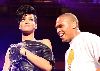 Rihanna : Chris Brown and Rihanna singing during Z100 s Jingle Ball at Madison Square Garden on December 12, 2008 in New York City