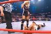 Christy Hemme on the ground after she was hit