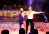 Lisa Snowdon : dancing with her partner partner Brendan Cole at the Strictly Come Dancing TV show