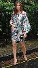 Lisa Snowdon : posing to the camera with her floral dress at Sir David Frost s Summer Garden Party