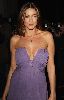 Lisa Snowdon : looking glam in the v-top open chest light purple dress for the Breast Cancer Care Fashion Show event in London