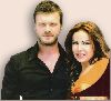 Kivanc Tatlitug : with lebanese singer Rola Saad on the set of her musical video clip nawyahalo