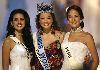 Azra Akin at the beauty contest together with Miss Colombia and Miss Peru