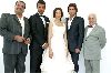 Azra Akin picture with other actors where she is wearing a wedding dress