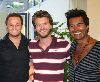 Kivanc Tatlitug together with the hair dressers that cut his hair