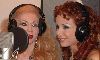 Roula Saad with Sabah at the studio recording the song they sand together - Yana Yana -