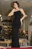 Roula Saad in a black long dress