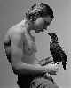 Michael Pitt and a crow