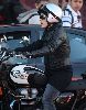 pink : on a motorcycle after shopping in West Hollywood