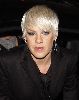 pink : arriving back at her hotel in London, England, November 2008