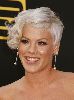 pink : new white hairstyle picture at her arrival for the American Music Awardsheld in California, 2008