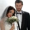 Songul Oden at her wedding with turkish actor Kivanc Tatlitug