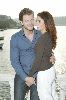 Songul Oden and Kivanc Tatlitug at the beach