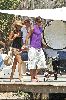 VICTORIA BECKHAM : walking with husband David Beckham at the beach in St. Tropez