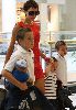 VICTORIA BECKHAM : seen with her three sons at Build a Bear Workshop at the Westside Pavaillion Mall in Los Angeles