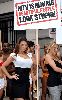 Lucy Pinder : and Kayleigh Pearson Glamour models stage a mock protest against MTV show America s Most Smartest Model