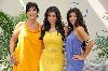 Kourtney Kardashian : with her mother Kris Jenner and sister Kim attend a photocall promoting the television series Keeping Up With the Kardashians on June 11th, 2008