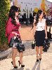 Kourtney Kardashian : with sister Kim attend the Spring 2009 Mercedes-Benz Fashion Week held at Smashbox Studios on October 14, 2008