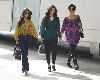 Kourtney Kardashian : with her Mom and sister Kim Filming their show at Century City Mall on October 15th , 2008