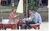 Kate Moss with friends at a thailand vacation