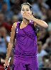 Ana Ivanovic happy as she scores points at the Brisbane International match yesterday