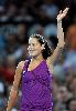 Ana Ivanovic waving to the fans at the Brisbane International tennis match