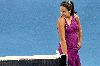 Ana Ivanovic in a purple outfit at the Brisbane International match yesterday 5th January 2009