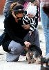 Jessica Alba playing with Honor Marie Warren and a cute puppy at the park