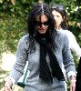 Courtney Cox : Candids in Beverly Hills on January 5th 2009 wearing a gray sweater and a black neck scarf with matching brown-dark shaded sunglasses